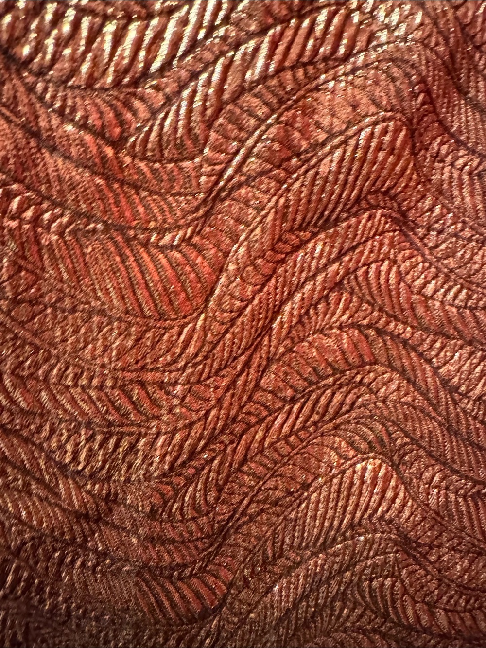 J. Crew Metallic Gold Wavy Jacquard Shell Top - Picture 2 of 3